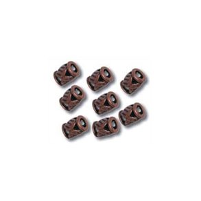 Metalperle kobber, 8 stk