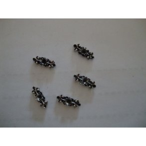 Metal ornament, gl.s�lv5, stk