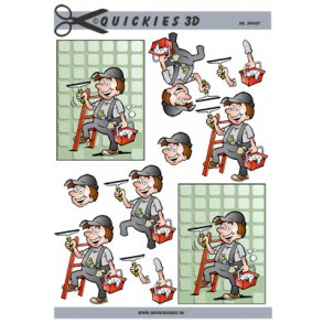 3D klippeark - Job, vinduespudser