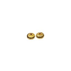 Metalperle guld, 9x14mm, 10 stk