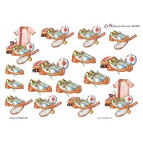 3D ark - Sport. Tennis, sko, fodbold