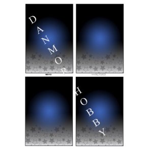 Baggrundspapir, gr stjerner og bl midte