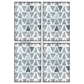 Baggrundspapir, bl-gr mnster m/trekanter