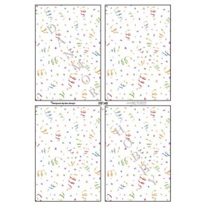 Baggrundspapir, serpentiner og stjerner