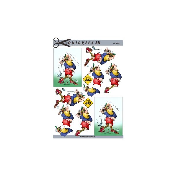 3D klippeark - Fritid, golf, mand