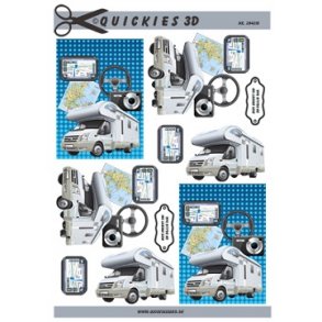 3D klippeark - Biler, autocamper