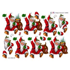 3D ark - Jul, julemand med s�k