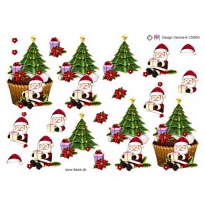 3D ark - Jul, juletr�, julemand, cupcake