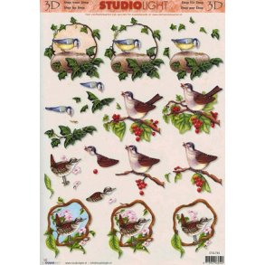 3D ark - Fugle, 3 sm motiver