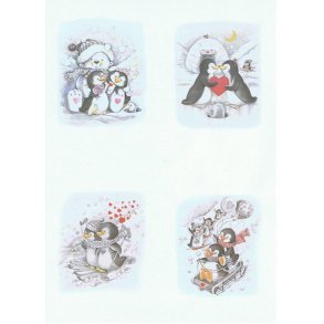 Vellum A4, Pingviner, krlighed, vinter, jul