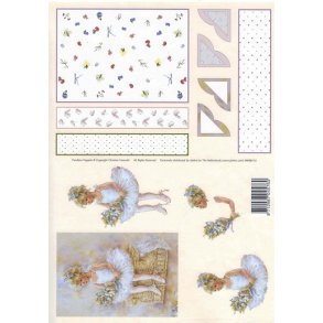 3D ark - B�rnemotiv, balletpige med baggrund