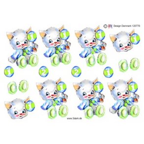 3D ark - Fdselsdage, brn, 1 og 2 r, tal