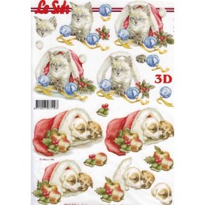 3D ark - Hund og kat