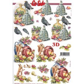 3D ark - Dyr, solsort, egern, efterr