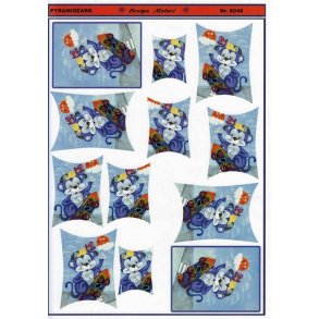 3D pyramideark -Fantasidyr, bl