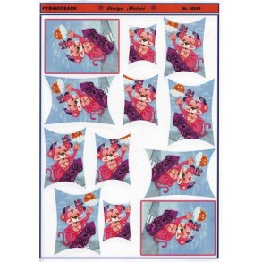 3D pyramideark -Fantasidyr, rd