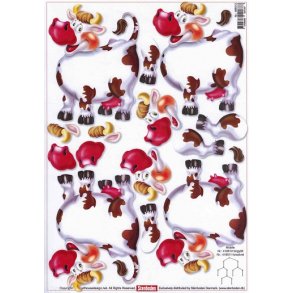 3D ark - B�rnemotiv, glad ko, kan bruges til uro