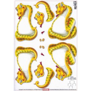 3D ark - B�rnemotiv, glad slange, kan bruges til uro