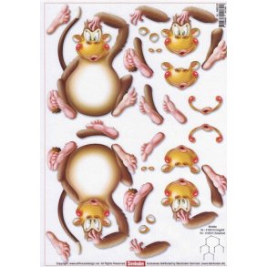 3D ark - B�rnemotiv, abe, kan bruges til uro