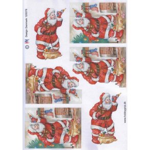 3D ark - Jul, julemand ved kamin