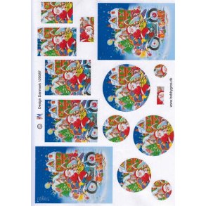 3D Pyramideark, julemand p motorcykel