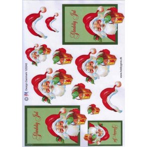 3D ark - Jul, julemand m/lygte