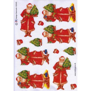 3D ark - Jul, julemand, gammeldags