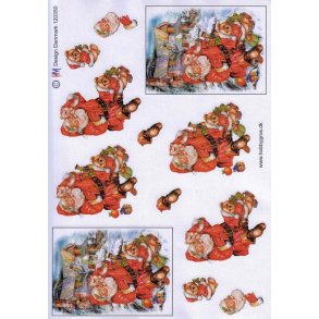 3D ark - Jul, julemand, sidende