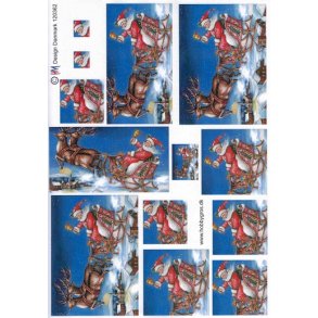 3D Pyramideark, julemand i kane