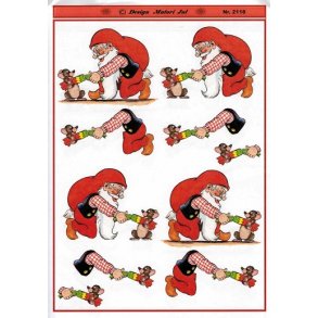 3D ark - Jul, nisse, mus, knallert