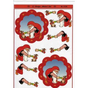 3D ark - Jul, nisse, mus, knallert