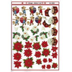 3D ark - Sm� julemotiver, mus, klokker og julestjerne