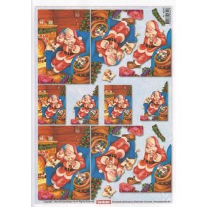 3D ark - Jul, julemand m/hund