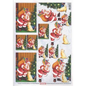 3D ark - Jul, julemand m/hund