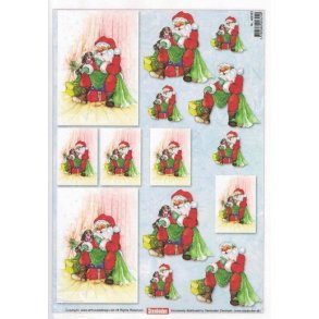 3D ark - Jul, julemand m/hund