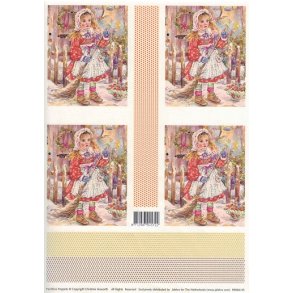 3D ark - B�rnemotiv, Kort, pige fejer