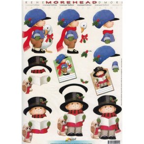 3D ark - B�rnemotiv, dreng med stor hat, jul