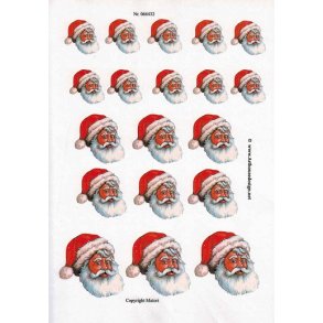 3D ark - Sm� julemotiver, julemand, 3 st�rrelser