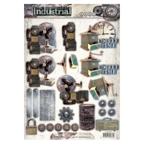 3D ark - udstanset, Ur, oliet�nde