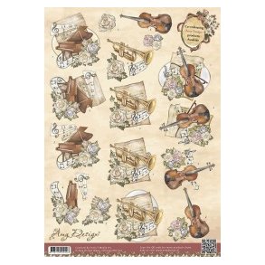 3D ark - Musik, instrumenter, trumpet, violin, noder