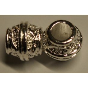 Perle s�lv metal, 2 stk