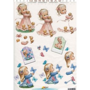 3D ark - B�rnemotiv, sk�nne piger