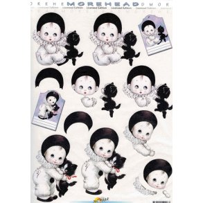 3D ark - B�rnemotiv, b�rn, Pjerot, kat