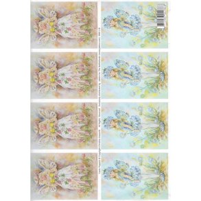 3D ark - Alfer, bl� blomster