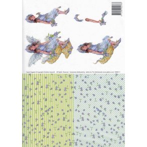 3D ark - Alfer, pige, lime/gul, m/baggrund