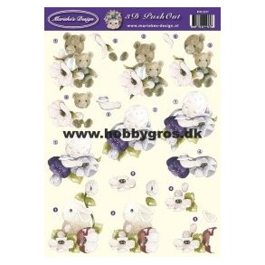 3D ark - udstanset, Bamser, Barn