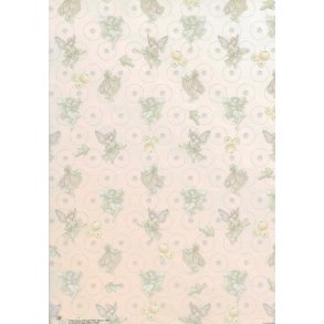 3D ark - baggrund, rosa m/feer