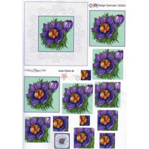 3D sy ark - Blomster