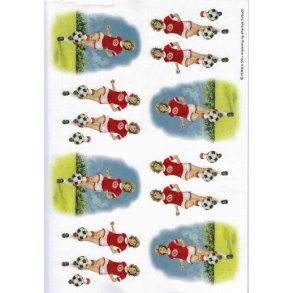 3D ark - Sport. Fodbold pige