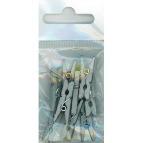 Mini trklemmer, slv-farvet, 25x6x3mm, 10stk